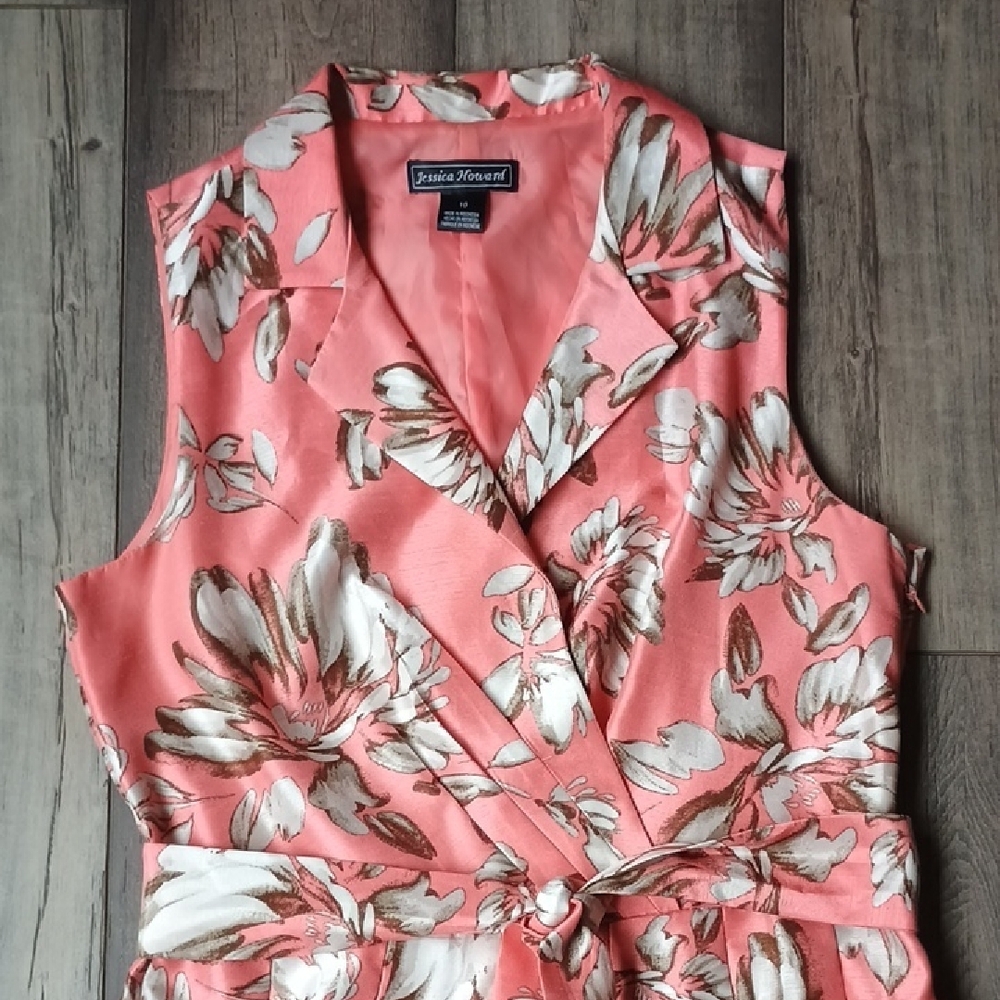 Jessica Howard Pink Floral Sleeveless Dress - Picture 3 of 9